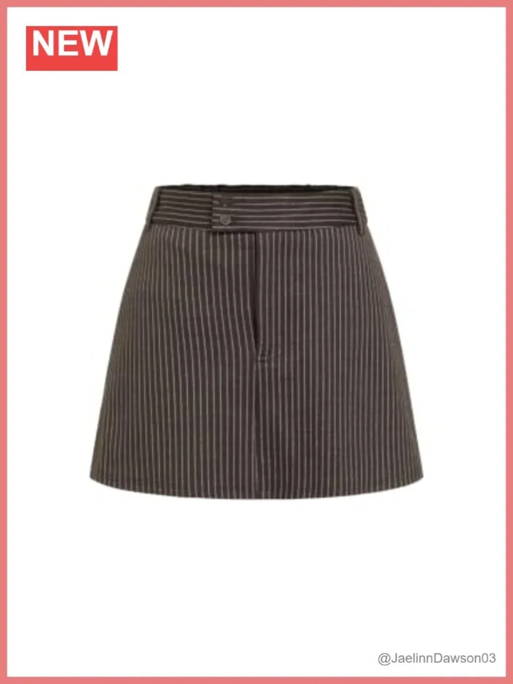 CIDER Striped Mini Skort with Built-in Shorts Y2K Going Out Skirt